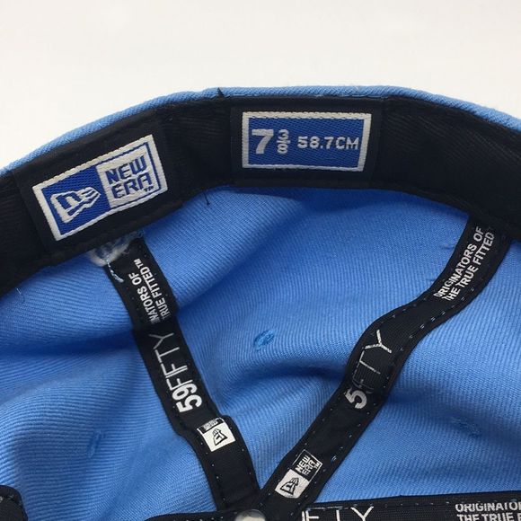 UNC North Carolina Tarheels New Era Fitted Hat Baseball Cap 7 3/8. Map detail. - Picture 13 of 16